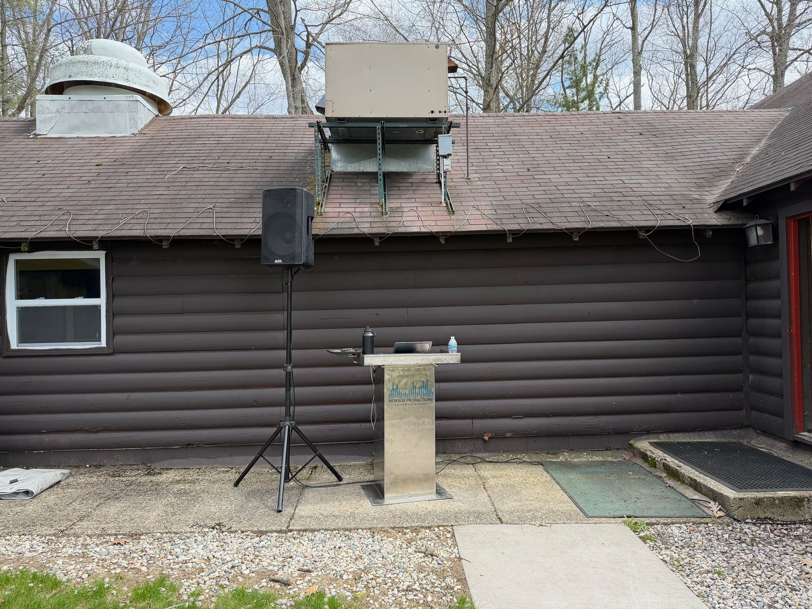 NewAge equipment arranged for an open-house event