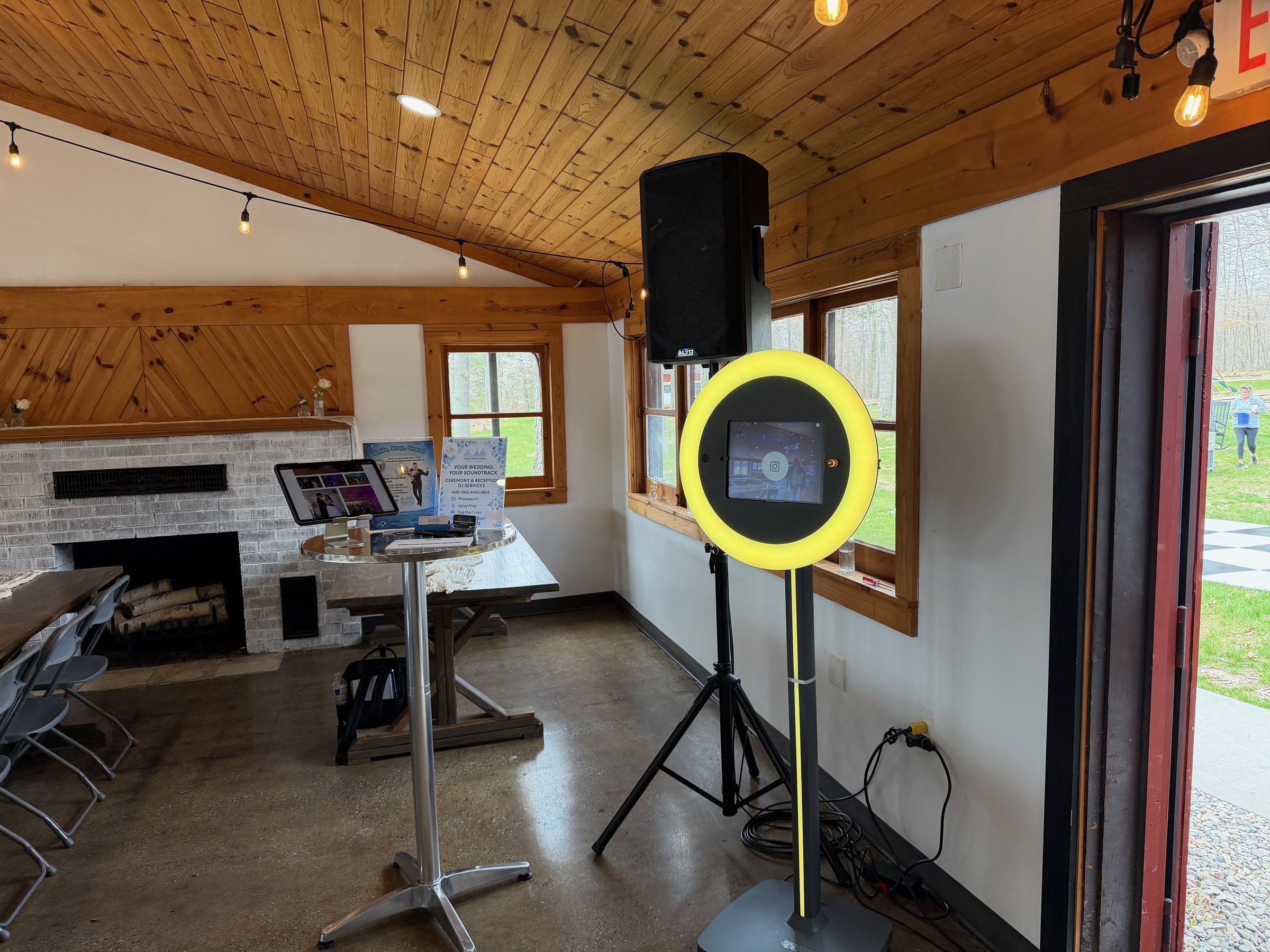 NewAge ring-light photo booth ready for guests at an event venue