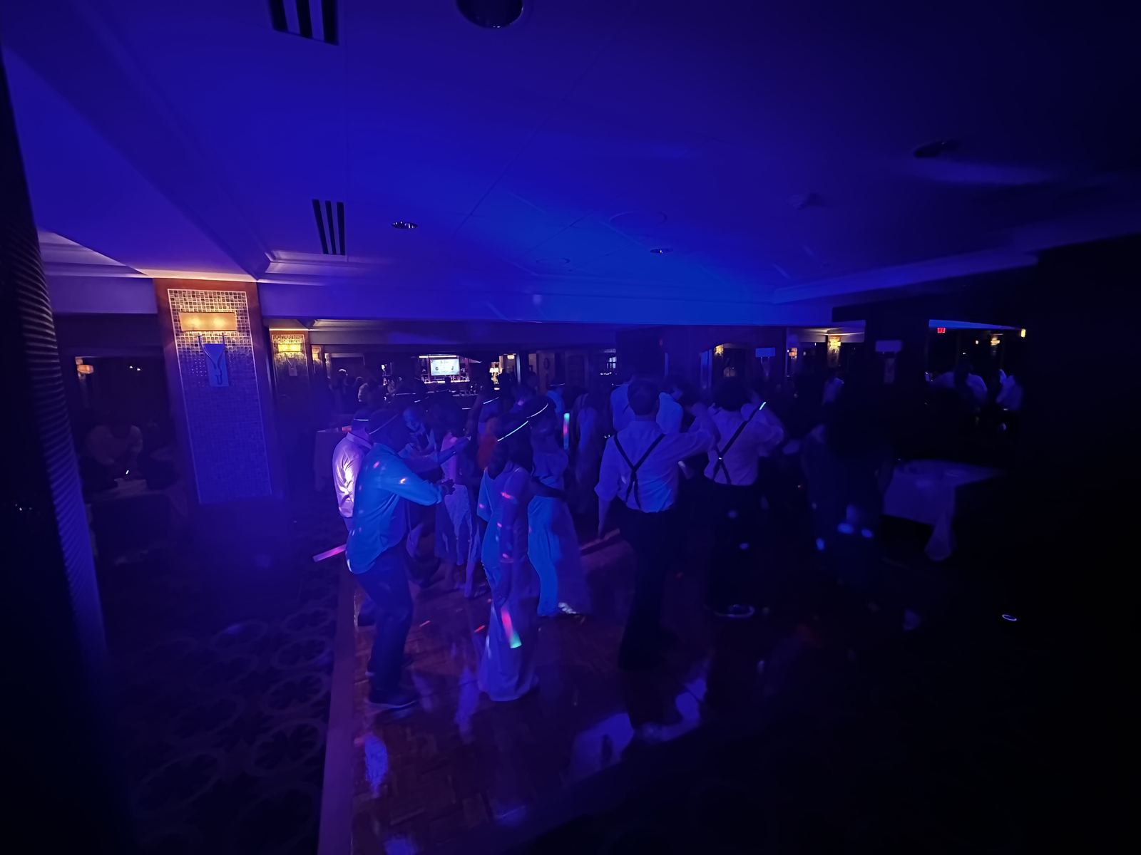Guests celebrating together during a wedding reception